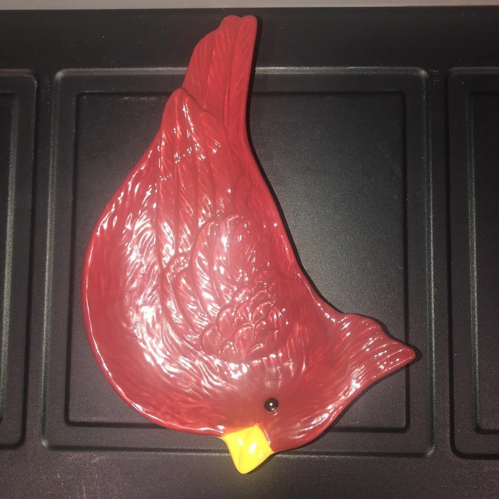 Cracker Barrel Cardinal Trinket Dish Red Bird 7